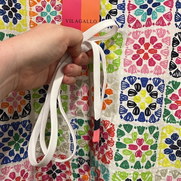 VILAGALLO Amina Dress Womens Multicolor Patchwork Size Large - Picture 5 of 9